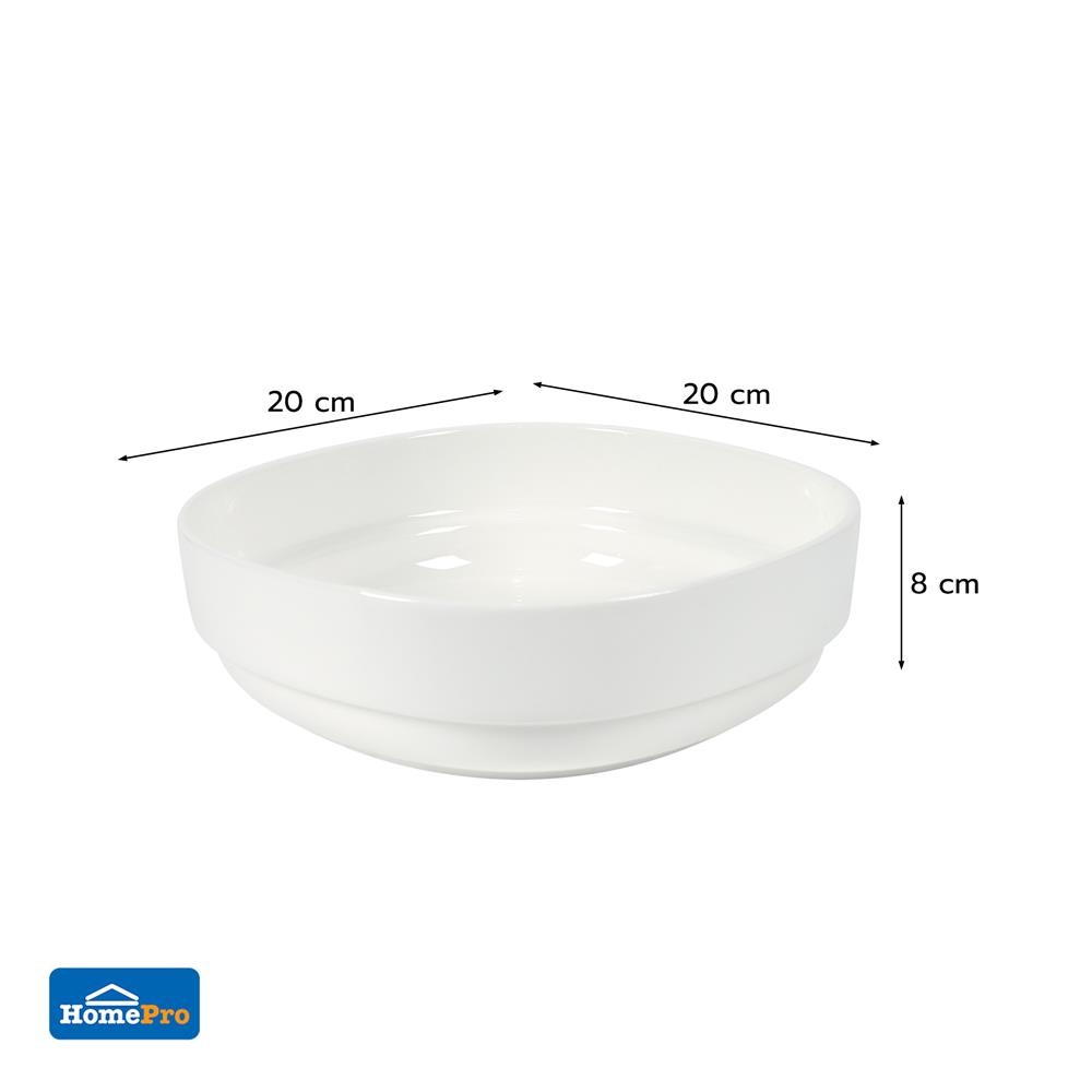 ชาม PORCELAIN 8 นิ้ว KECH SNOW CUBE