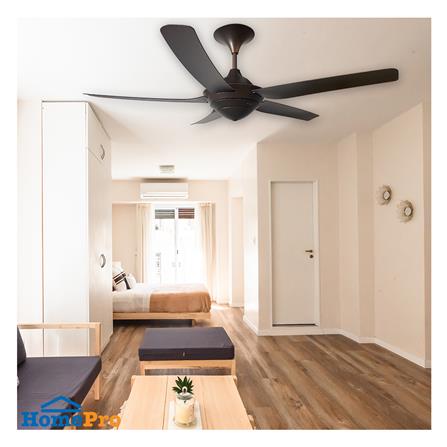 พัดลมไม่มีโคมไฟ CARINI DEKA-R28-BR 56 นิ้ว สีน้ำตาล_2