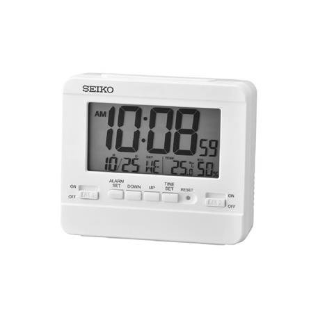 นาฬิกาดิจิทัล SEIKO CLOCKS QHL086W 4X3.5 นิ้ว สีขาว_0