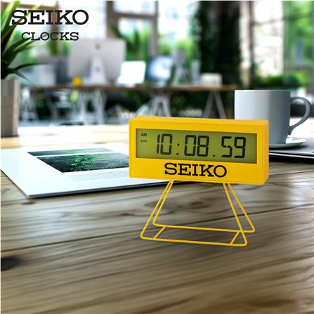 นาฬิกาดิจิทัล SEIKO CLOCKS QHL083Y 3X7 นิ้ว สีเหลือง_2