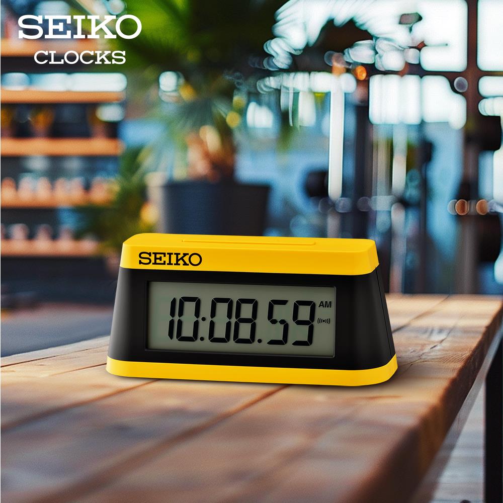 นาฬิกาดิจิทัล SEIKO CLOCKS QHL091Y 5.1X2.3 นิ้ว สีเหลือง/ดำ