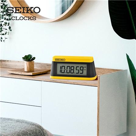 นาฬิกาดิจิทัล SEIKO CLOCKS QHL091Y 5.1X2.3 นิ้ว สีเหลือง/ดำ_3
