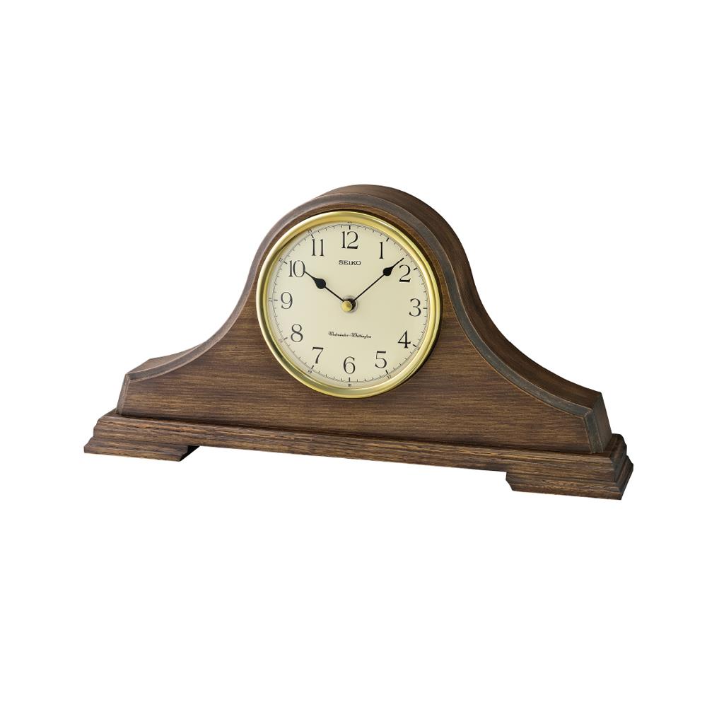 นาฬิกาตั้งโต๊ะ SEIKO CLOCKS QXJ031B 15.7X8 นิ้ว สีน้ำตาล