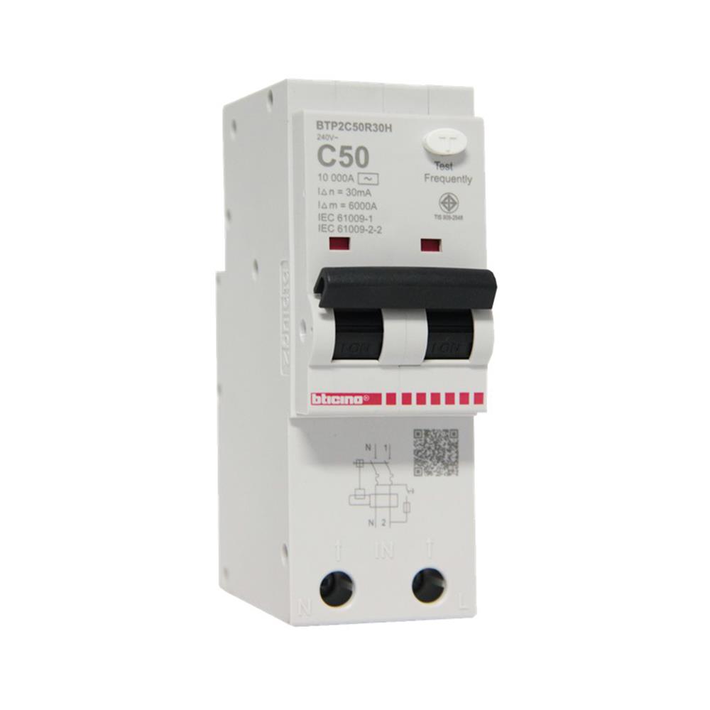 เมนเซอร์กิตเบรกเกอร์ 50 แอมป์ 1 เฟส BTICINO BTP2C50R30H