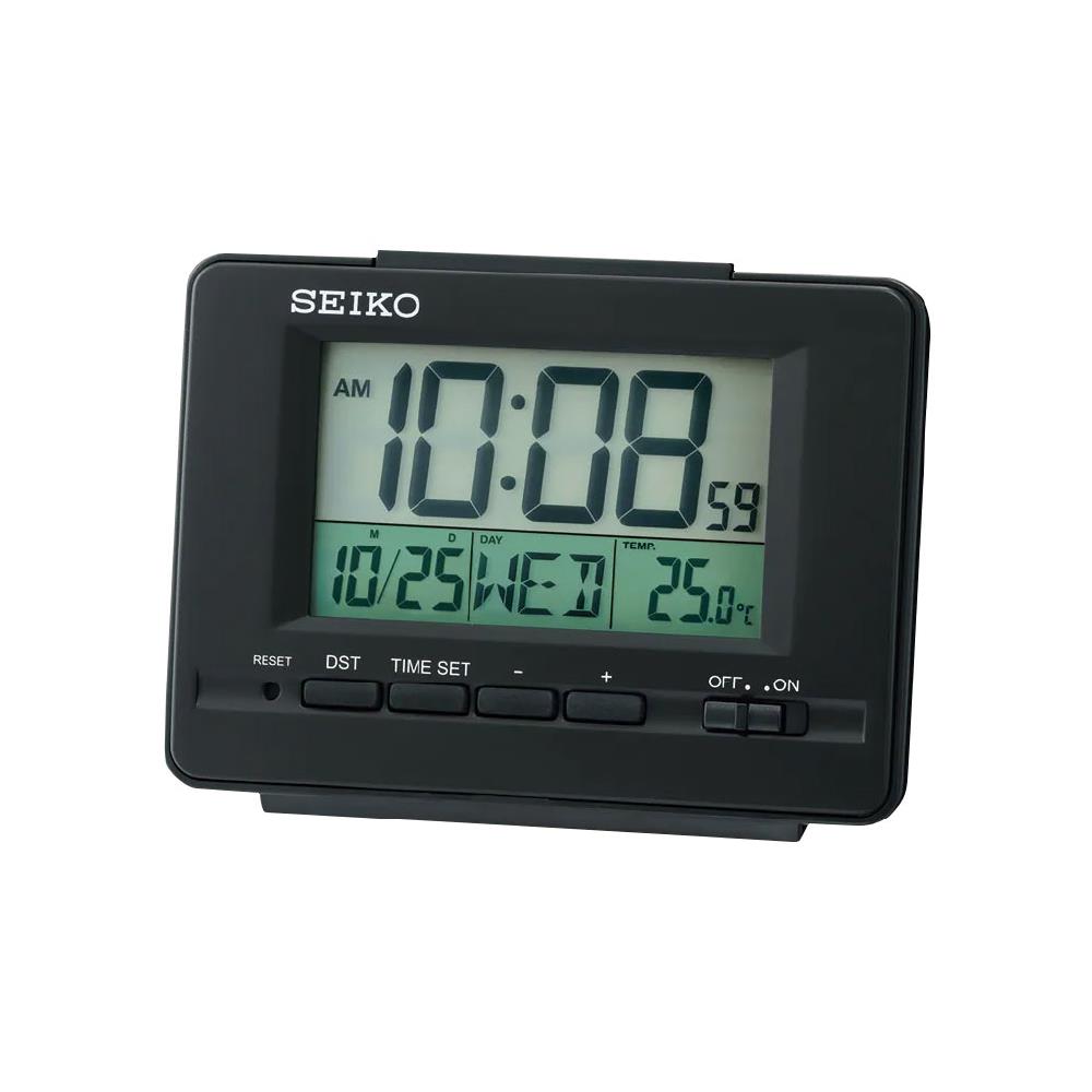 นาฬิกาดิจิทัล SEIKO CLOCKS QHL078K 4.8X3.7 นิ้ว สีดำ