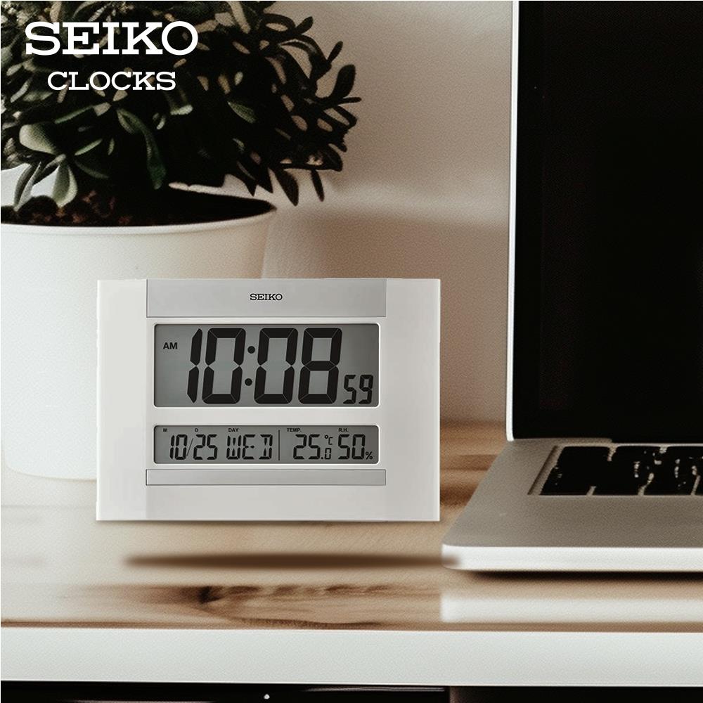 นาฬิกาดิจิทัล SEIKO CLOCKS QHL088W 7X10 นิ้ว สีขาว