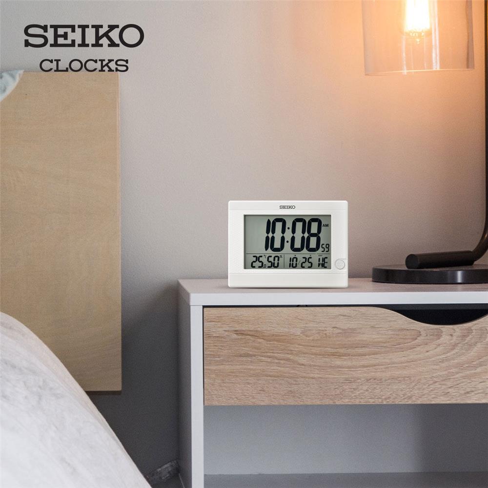 นาฬิกาดิจิทัล SEIKO CLOCKS QHL089W 8X6 นิ้ว สีขาว