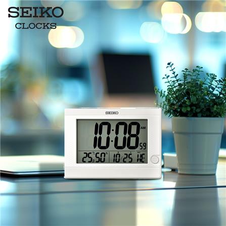 นาฬิกาดิจิทัล SEIKO CLOCKS QHL089W 8X6 นิ้ว สีขาว_2