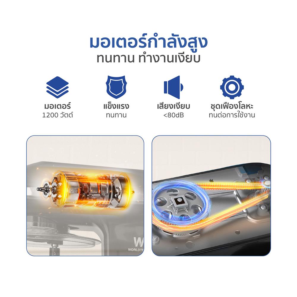เครื่องผสมอาหาร WORLDTECH WT-SM55 5 ลิตร สีดำ