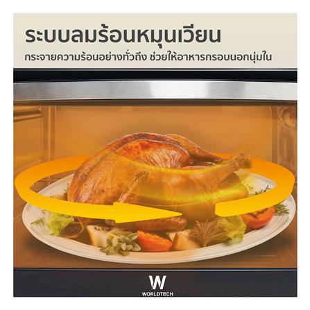 เตาอบเล็กแมนนวล WORLDTECH WT-OV60L สีดำ_7