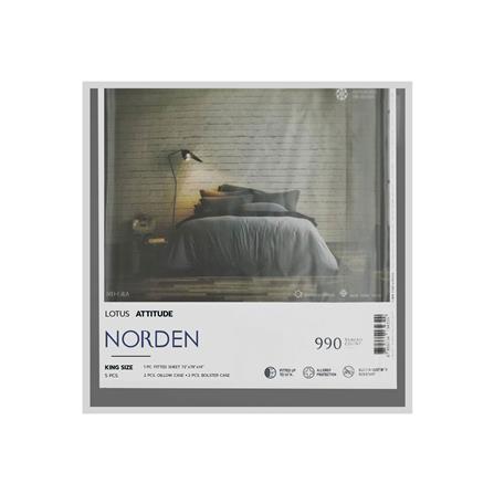 ชุดผ้าปูที่นอน 6 ฟุต 5 ชิ้น LOTUS NORDEN ND-GRA_5