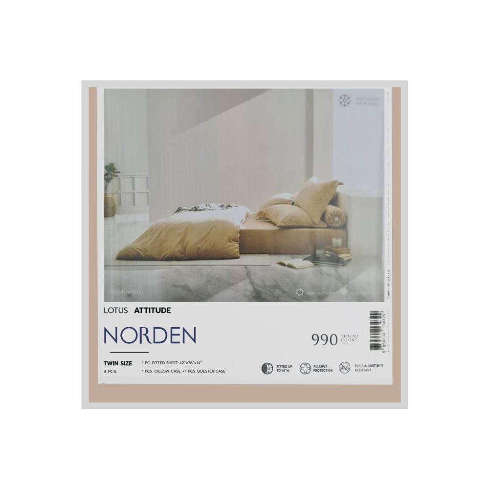 ชุดผ้าปูที่นอน 3.5 ฟุต 3 ชิ้น LOTUS NORDEN ND-MANDEL