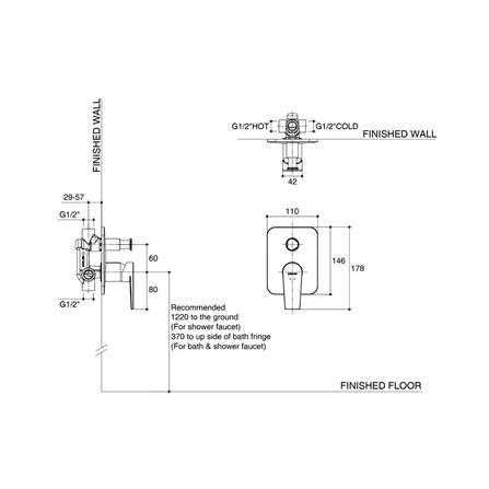 วาล์วฝังกำแพงผสม KOHLER K-24572X-4-CP_2