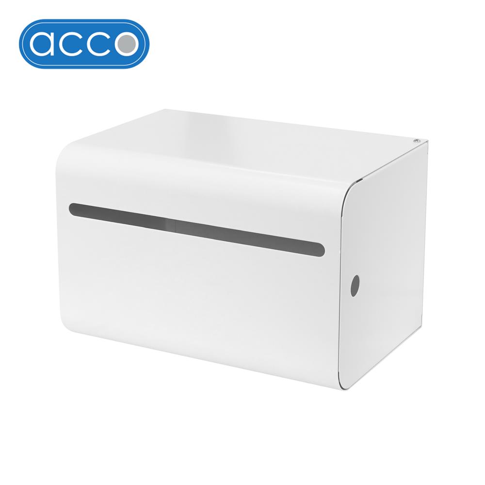 กล่องจัดเก็บถุงขยะ ACCO MANIA 15x15x23 ซม. สีขาว_0