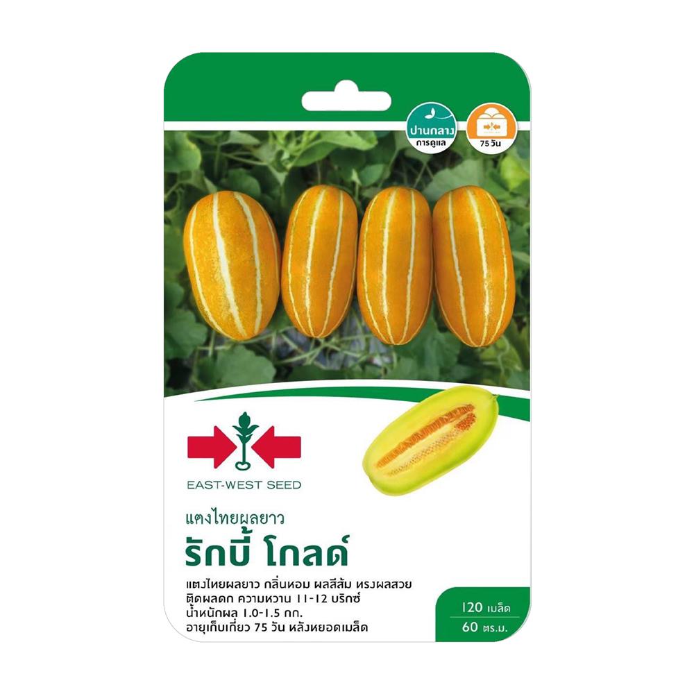เมล็ดพันธุ์แตงไทยผลยาว รักบี้โกลด์ ศรแดง