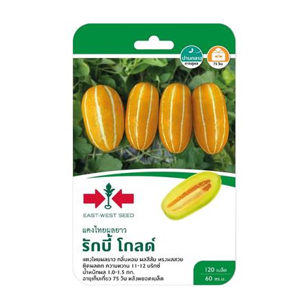 เมล็ดพันธุ์แตงไทยผลยาว รักบี้โกลด์ ศรแดง_0