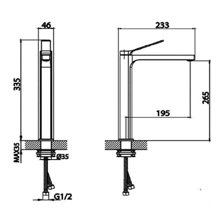 ก๊อกอ่างล้างหน้าผสม COTTO CT2382AY(PI)_1