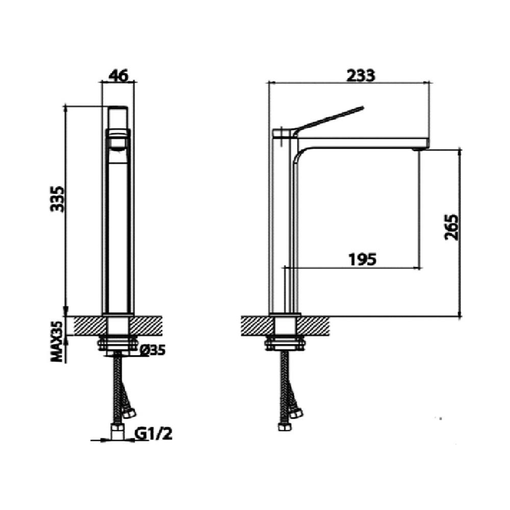 ก๊อกอ่างล้างหน้าผสม COTTO CT2382AY(LGN)