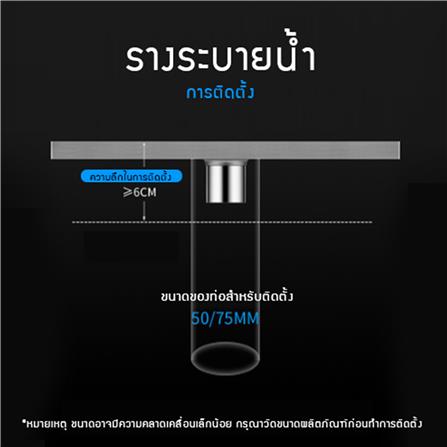 รางน้ำทิ้ง CASSA CL0255 60 ซม. สีเงิน_2