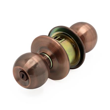 ลูกบิดห้องน้ำ หัวกลม ISON 8812 สีทองแดงรมดำ_0