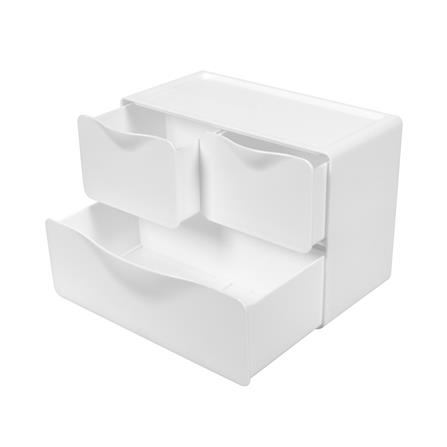 กล่องลิ้นชักเล็ก 3 ช่อง STACKO 20X14.3X9.5 ซม. สีขาว_2