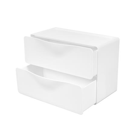 กล่องลิ้นชักเล็ก 2 ช่อง STACKO 20X14.3X9.5 ซม. สีขาว_2