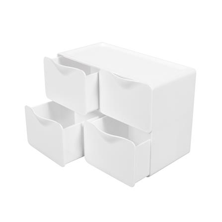 กล่องลิ้นชักเล็ก 4 ช่อง STACKO 20X14.3X9.5 ซม. สีขาว_2