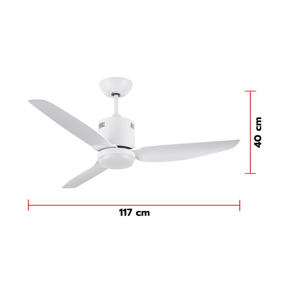 พัดลมโคมไฟ LED CARINI ARCADIA-44-1-D 46 นิ้ว สีขาว