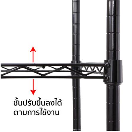 ชั้นวางของโล่ง 5 ชั้น PROSPEC E4090165OFK401-5T 90 ซม. สีดำ_1