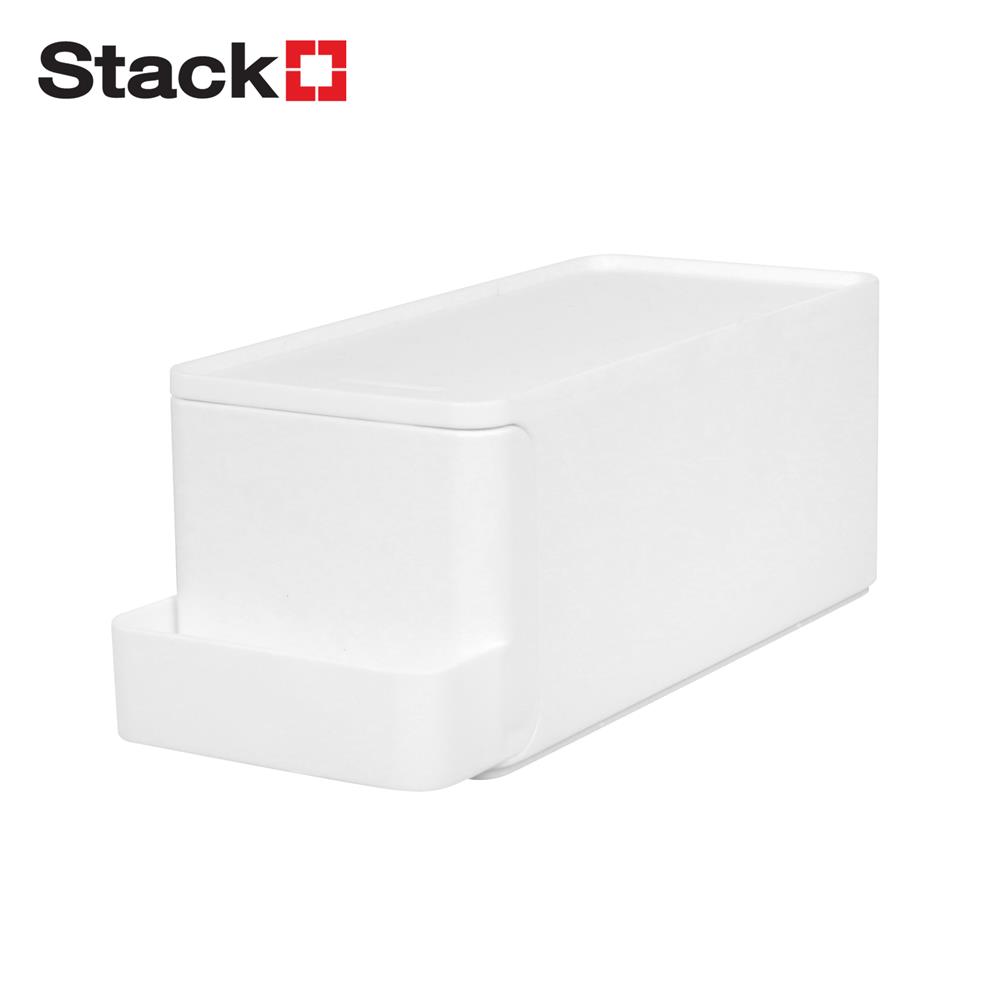 กล่องลิ้นชัก 1 ช่อง STACKO CONNECT 22.5X9X8.5 ซม. สีขาว_1