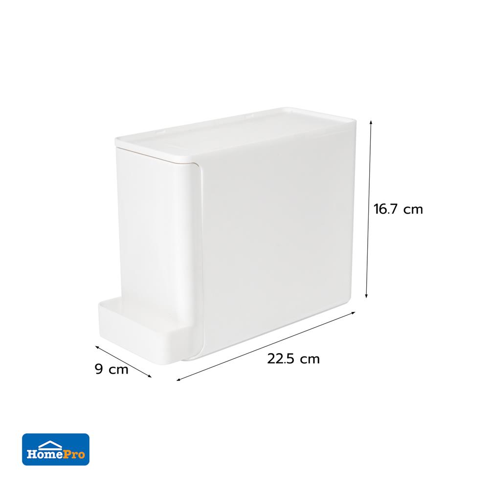 กล่องลิ้นชัก 1 ช่อง STACKO CONNECT 22.5X9X16.7 ซม. สีขาว