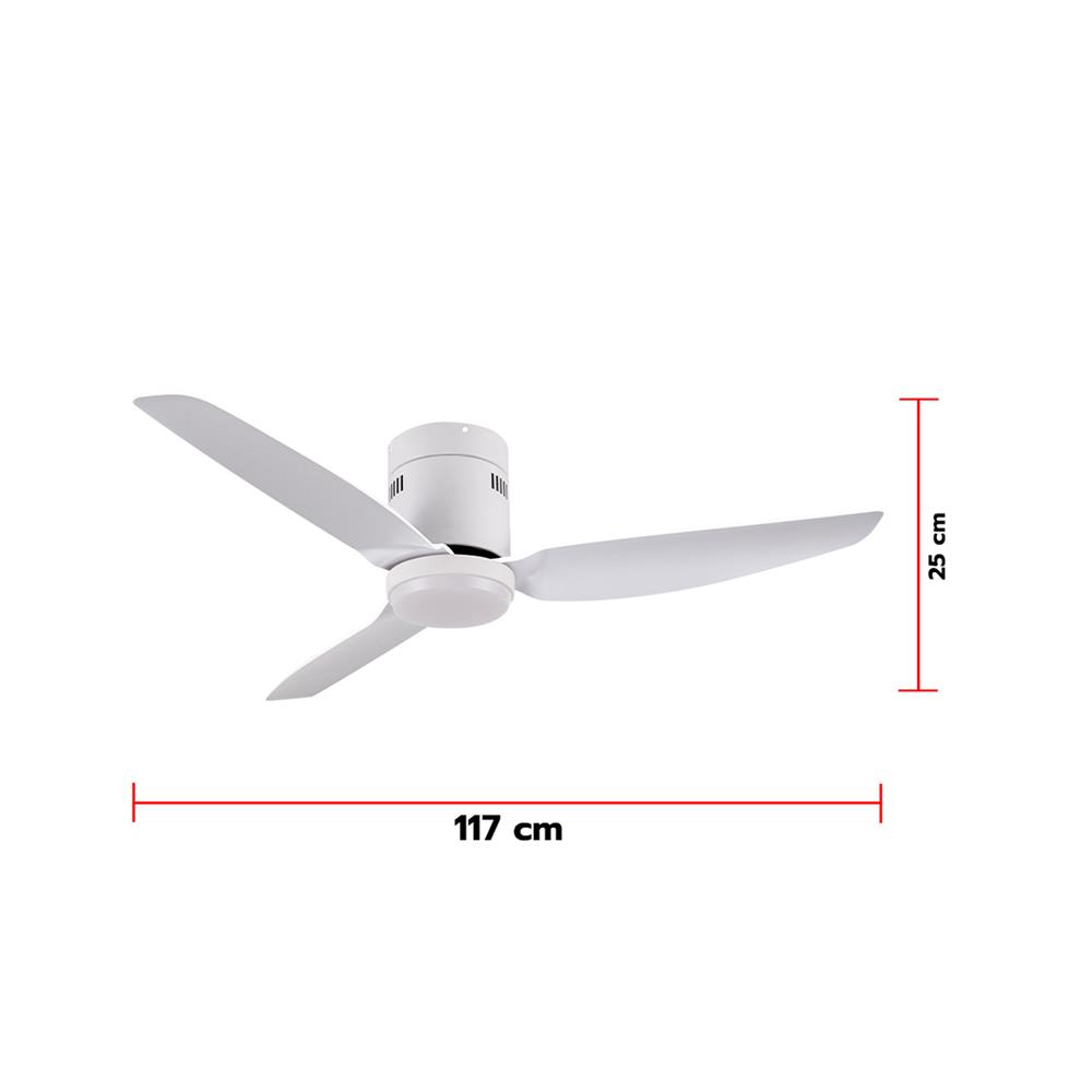 พัดลมโคมไฟ LED CARINI ARCADIA-44-1-F 46 นิ้ว สีขาว