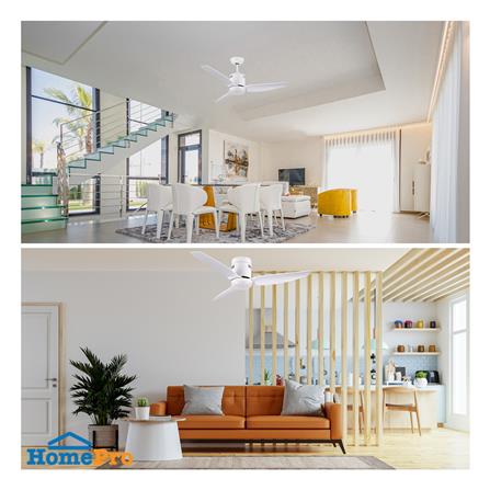 พัดลมโคมไฟ LED CARINI ARCADIA-44-1-F 46 นิ้ว สีขาว_2