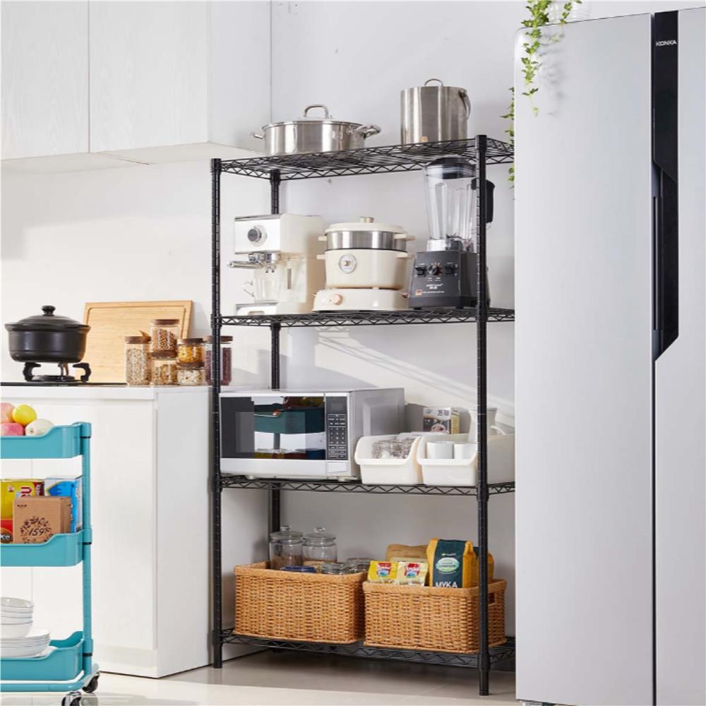 ชั้นวางของโล่ง 4 ชั้น PROSPEC E4090165OFK401 90 ซม. สีดำ