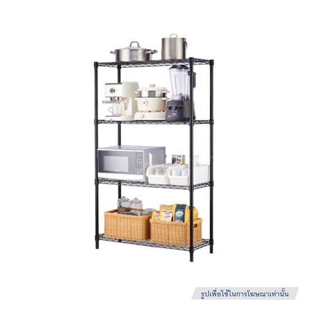 ชั้นวางของโล่ง 4 ชั้น PROSPEC E4090165OFK401 90 ซม. สีดำ_6