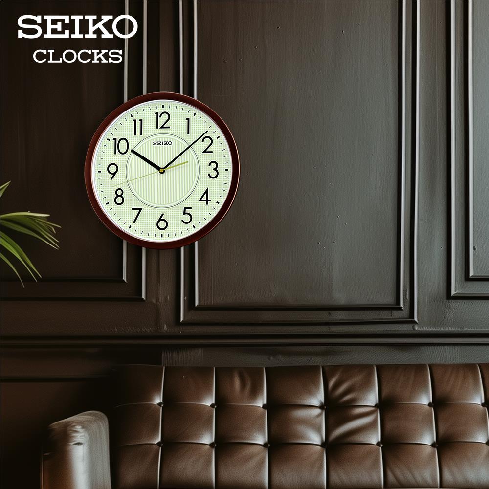 นาฬิกาแขวน SEIKO CLOCKS QXA629B 14 นิ้ว สีน้ำตาล