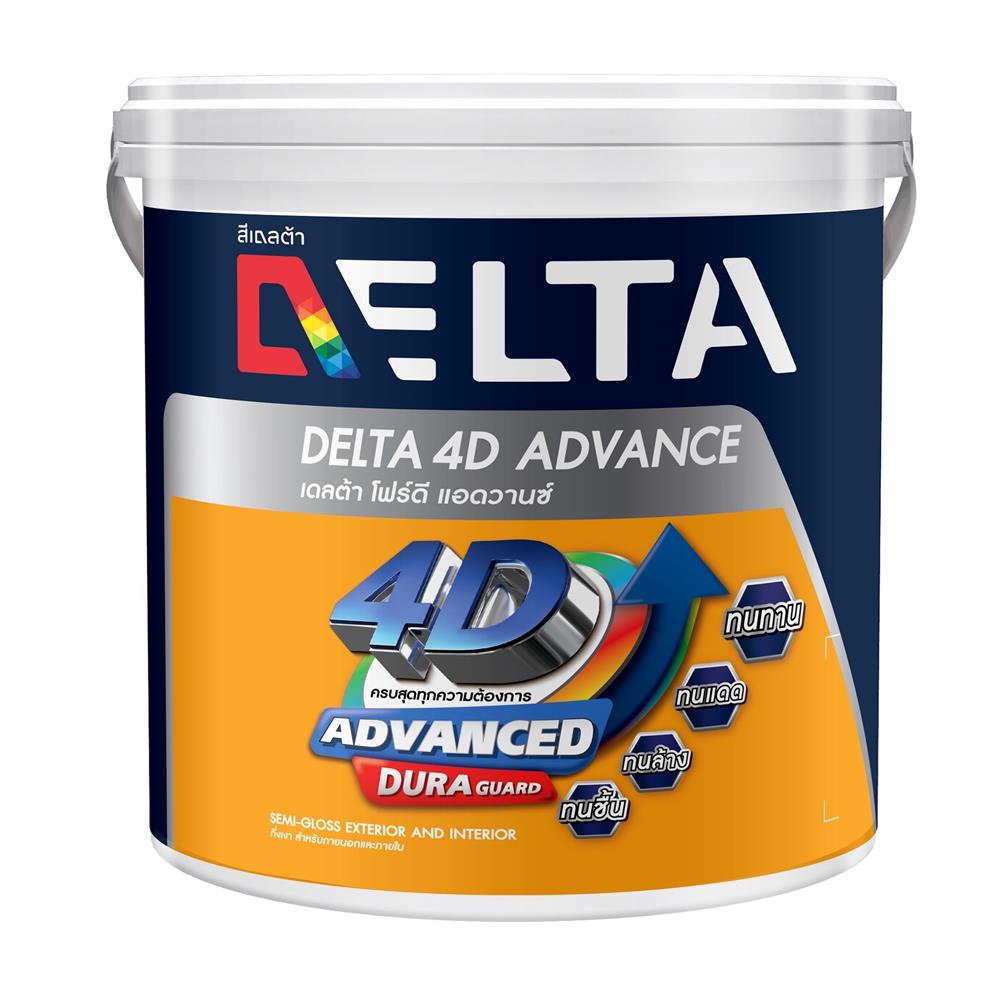สีน้ำทาภายนอก DELTA 4D ADVANCE BASE B กึ่งเงา 2.5 แกลลอน