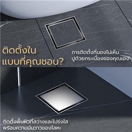 ตะแกรงกันกลิ่นเหลี่ยม CASSA CM0046 10 ซม. สีดำ_1