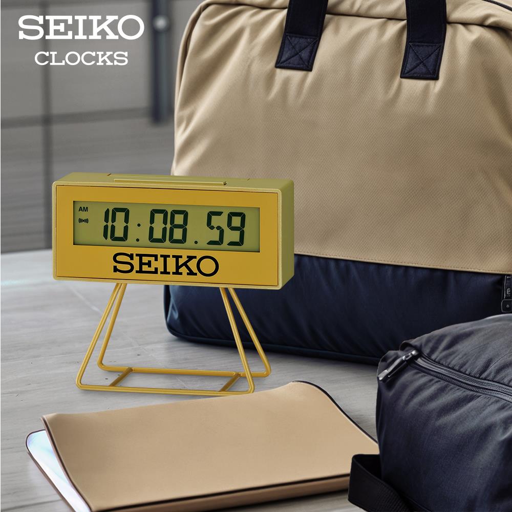 นาฬิกาดิจิทัล SEIKO CLOCKS QHL062G 3.7X4.2 นิ้ว สีทอง