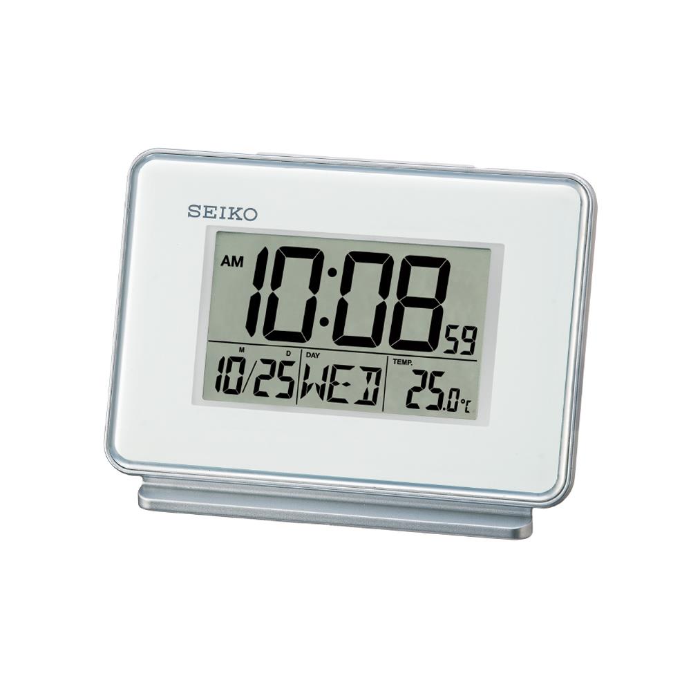 นาฬิกาดิจิทัล SEIKO CLOCKS QHL068W 3.6X5 นิ้ว สีขาว