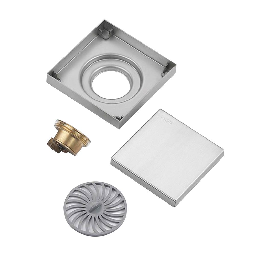 ตะแกรงกันกลิ่นเหลี่ยม CASSA CM0040 10 ซม. สีเงินด้าน