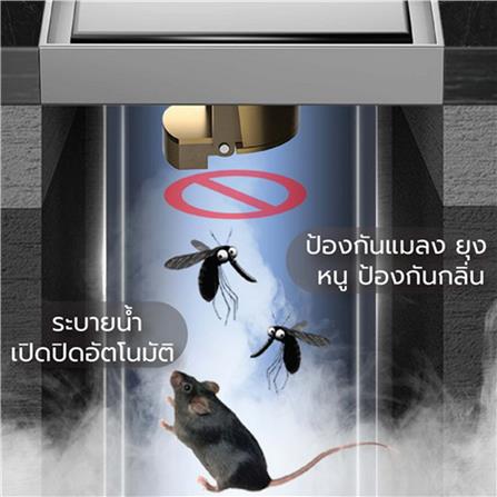 ตะแกรงกันกลิ่นเหลี่ยม CASSA CM0040 10 ซม. สีเงินด้าน_2