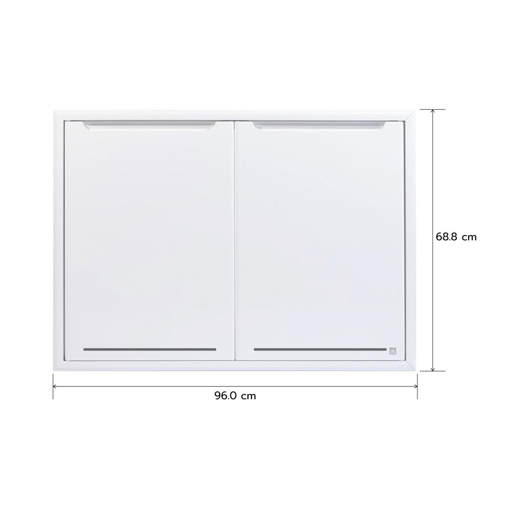 บานซิงค์คู่ KING PLAT-CURVE AIR 96x68.8 ซม. สีขาว