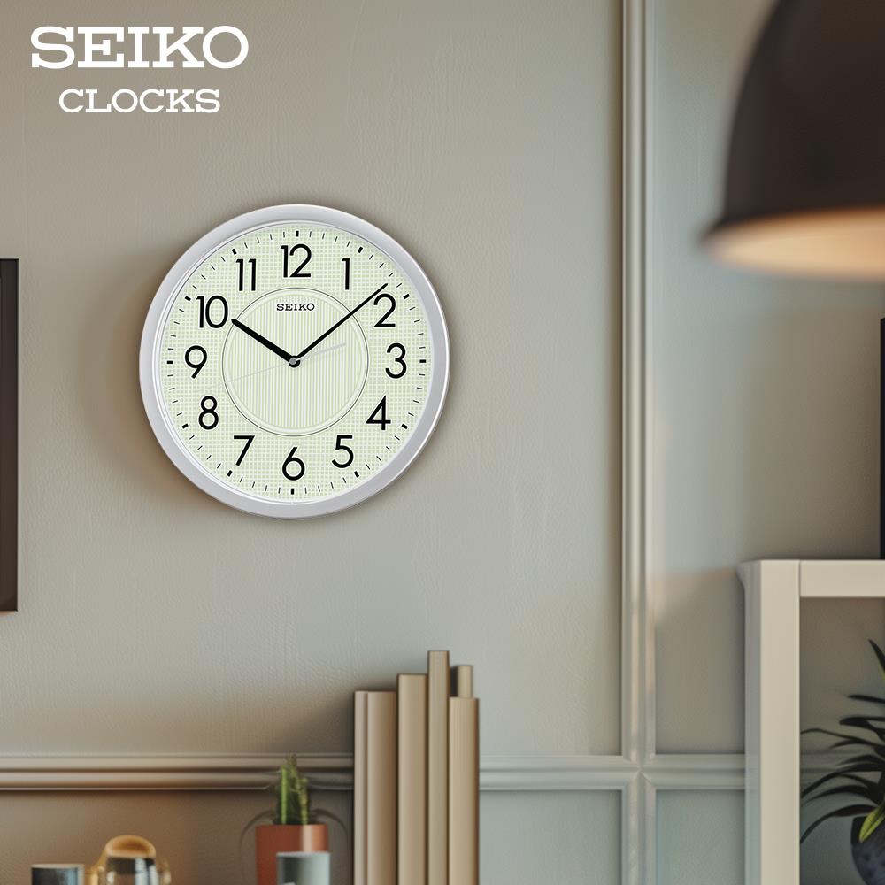 นาฬิกาแขวน SEIKO CLOCKS QXA629S 14 นิ้ว สีเงิน