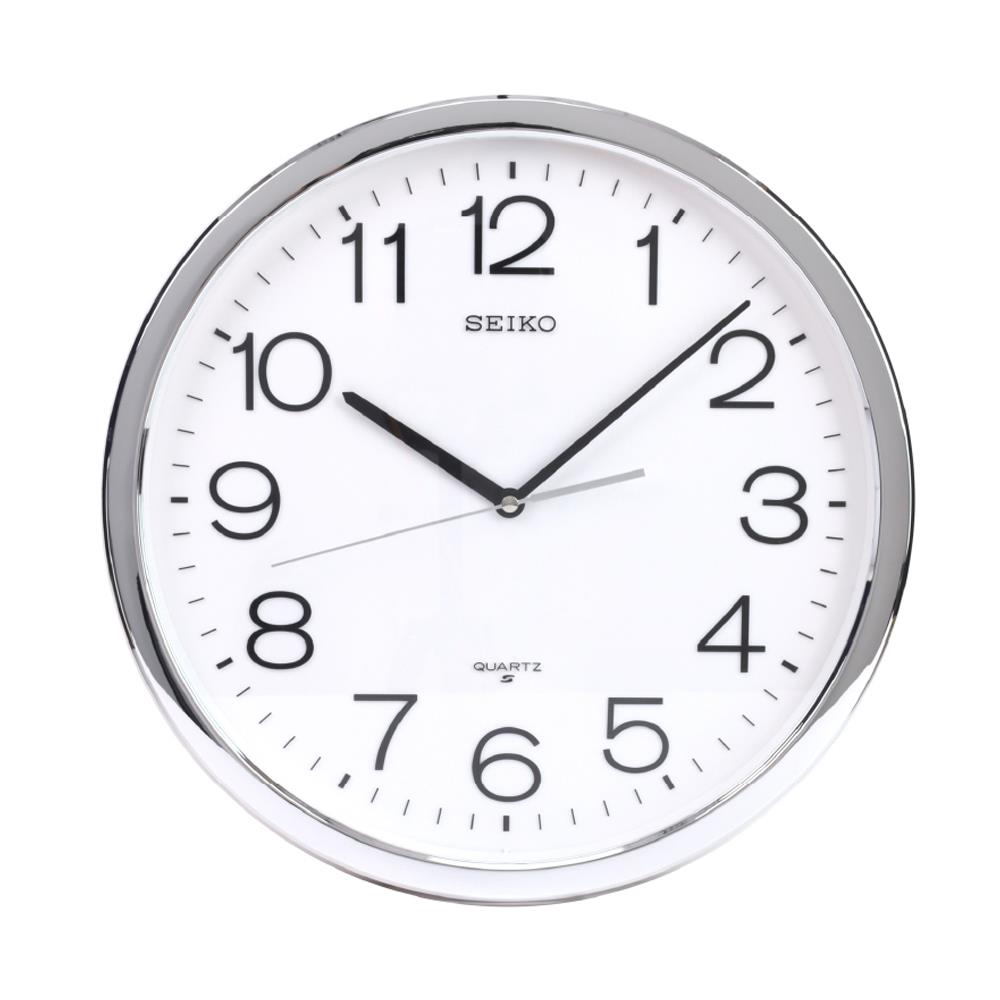 นาฬิกาแขวน SEIKO CLOCKS PDA014S 12 นิ้ว สีเงิน