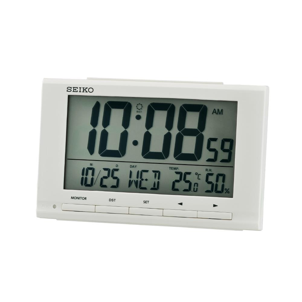 นาฬิกาดิจิทัล SEIKO CLOCKS QHL090W 3.7X6 นิ้ว สีขาว