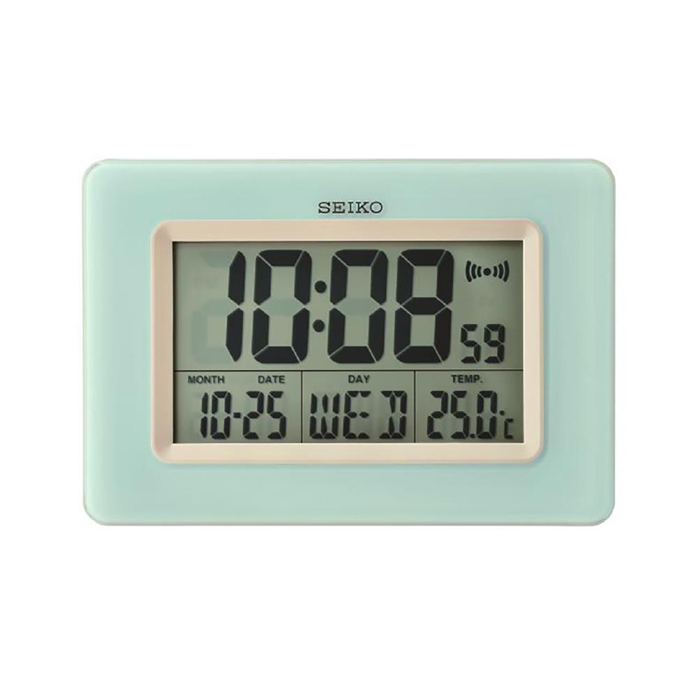 นาฬิกาดิจิทัล SEIKO CLOCKS QHL058L 7X10 นิ้ว สีฟ้า