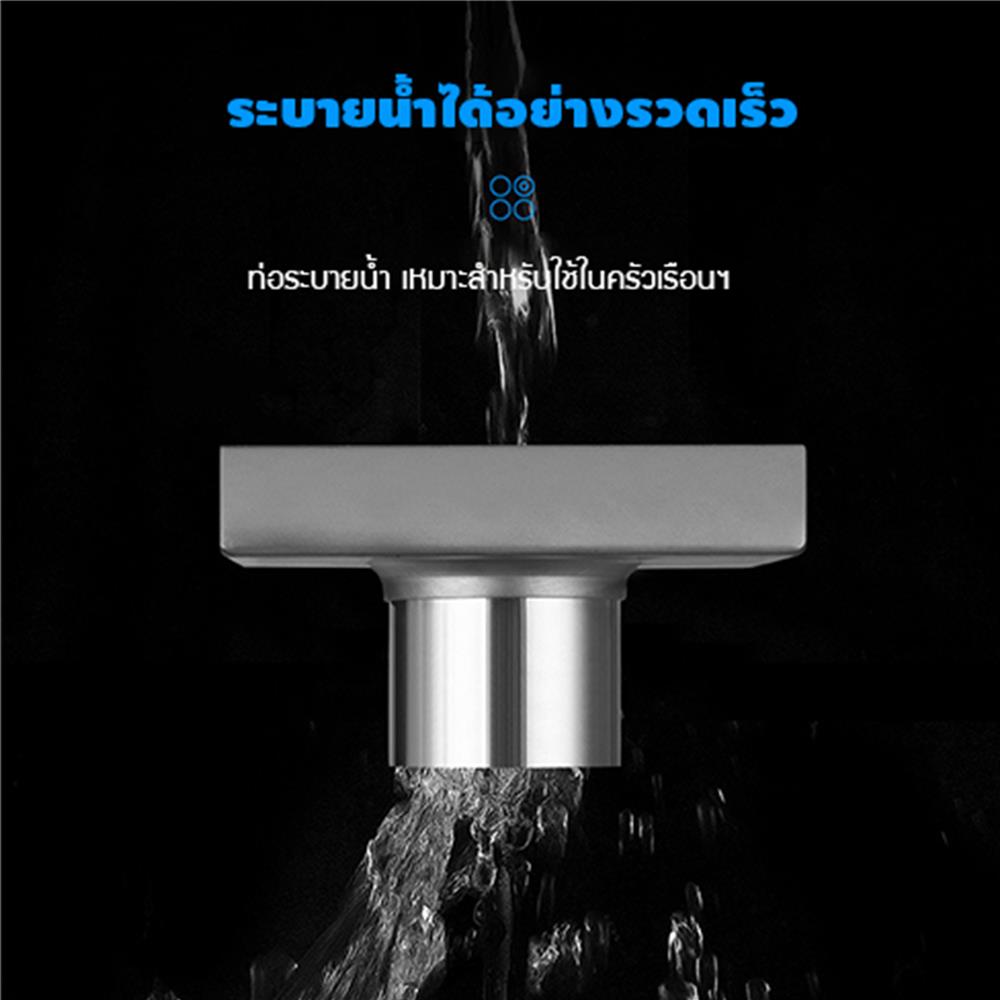 ตะแกรงกันกลิ่นเหลี่ยม CASSA CM0008 10 ซม. สีดำ