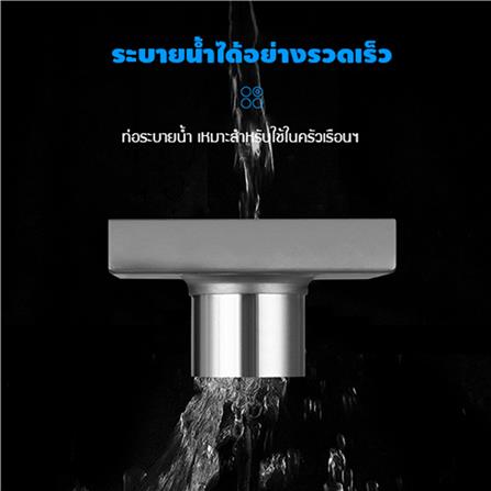 ตะแกรงกันกลิ่นเหลี่ยม CASSA CM0008 10 ซม. สีดำ_1