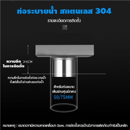 ตะแกรงกันกลิ่นเหลี่ยม CASSA CM0008 10 ซม. สีดำ_2